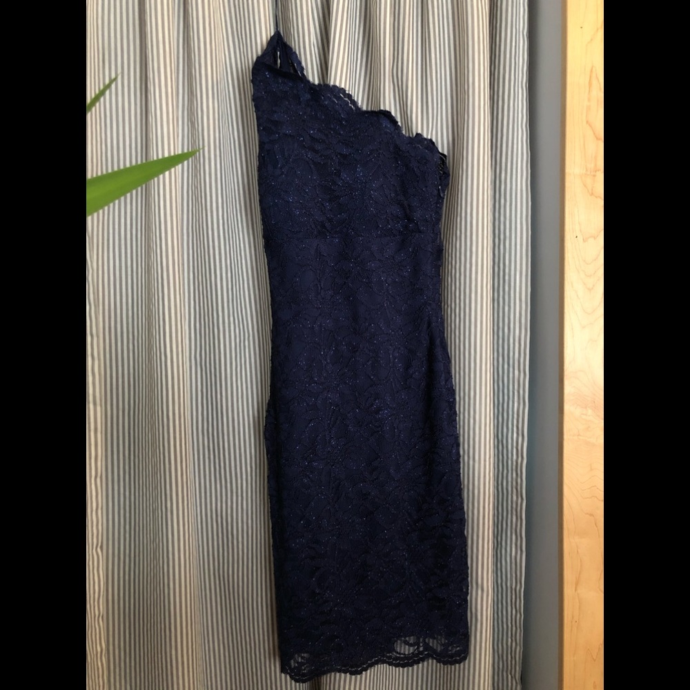Formal One Shoulder Lace Dress